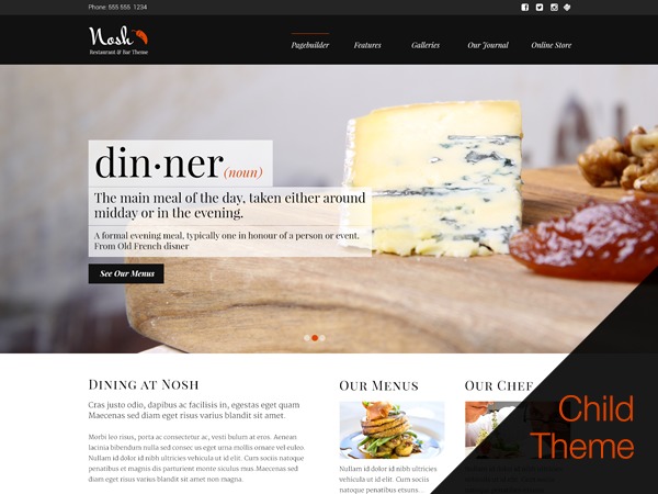 Nosh Child Theme WordPress theme by Theme Canon