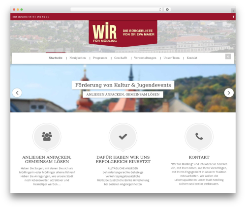 Politicize WordPress Theme WordPress theme - wir-fuer-moedling.at