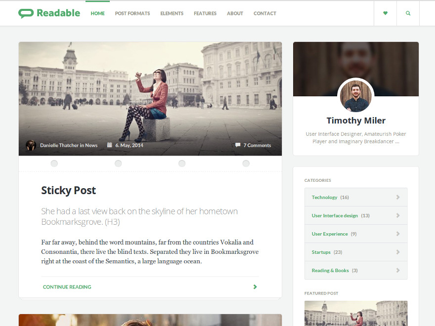 Readable WP Theme WordPress blog theme Readable WP Theme WordPress blog theme