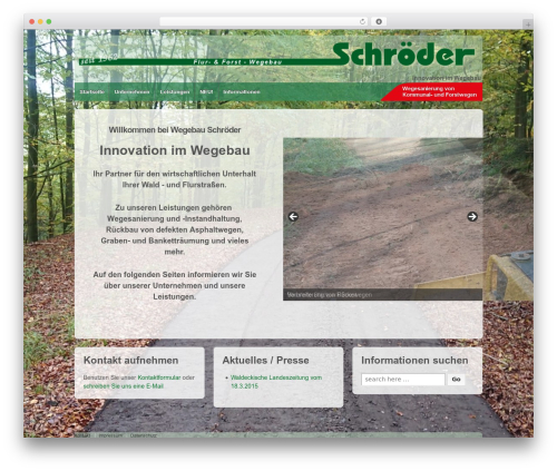 Responsive free WordPress theme - wegebau-schroeder.de
