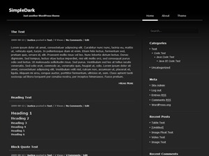 SimpleDark best WordPress theme SimpleDark best WordPress theme