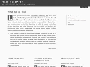 The Erudite WordPress page template