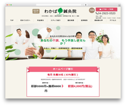 Theme WordPress わかば鍼灸院 - e-yojou.com