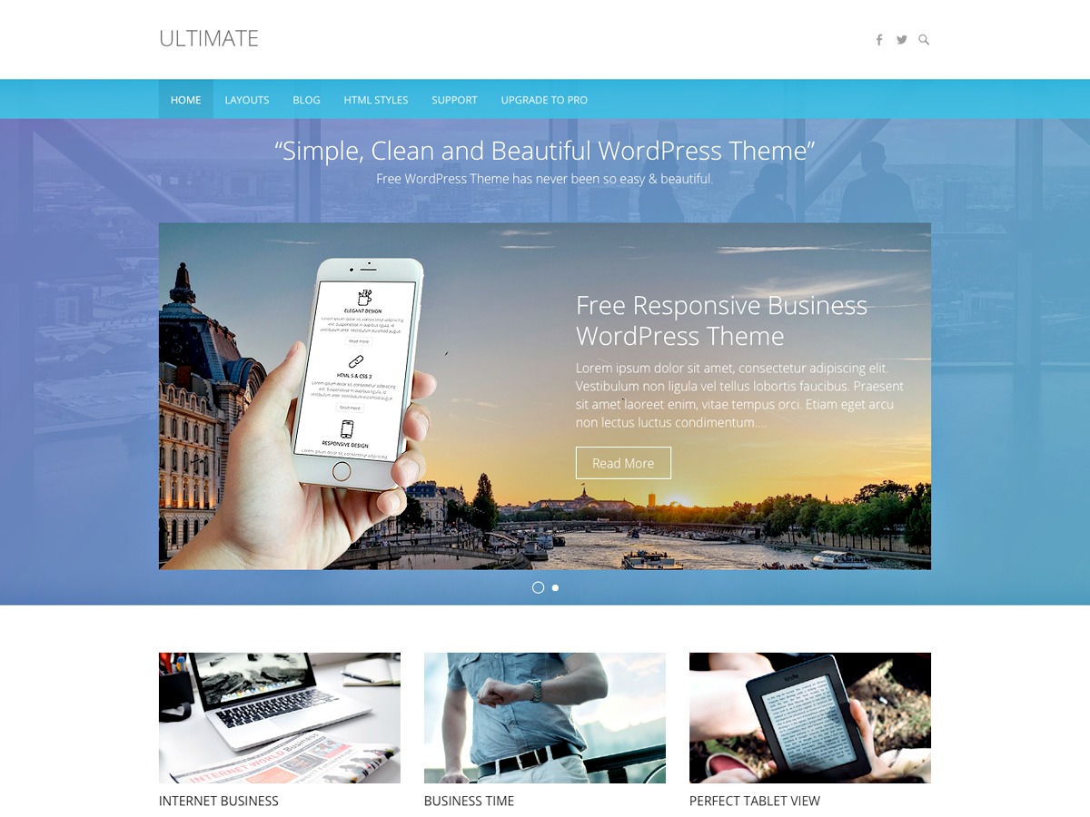 ultimate WordPress template for business