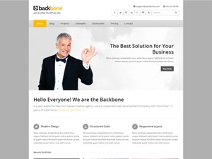 WordPress theme Backbone WordPress theme Backbone