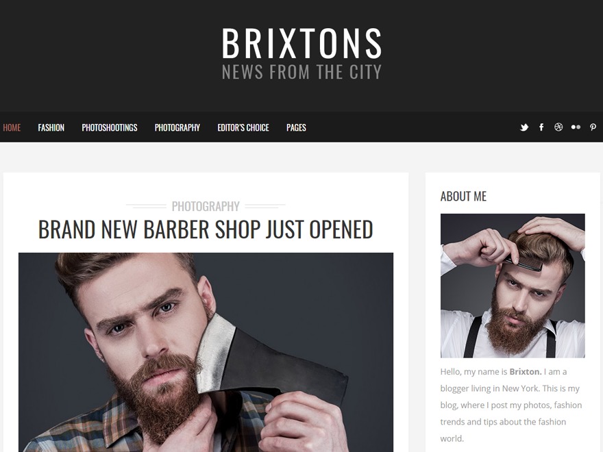 WordPress theme Brixton Child by gljivec