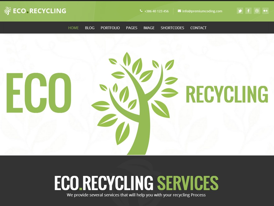 WordPress theme Ecorecycle Child