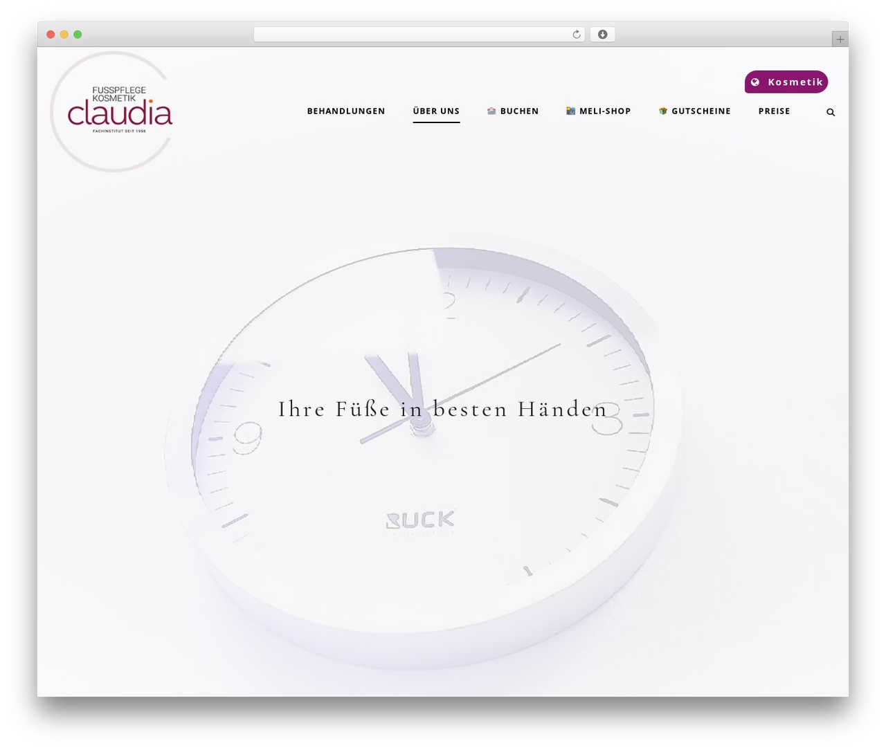 WP theme H-Code - fusspflege-claudia.at