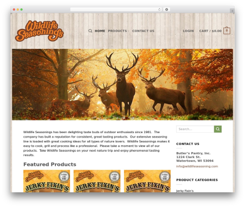 WP theme Flatsome - wildlifeseasoning.com