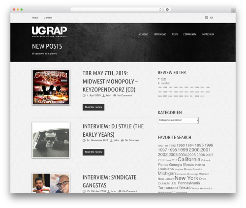 Best WordPress theme Musicpro - ugrap.de