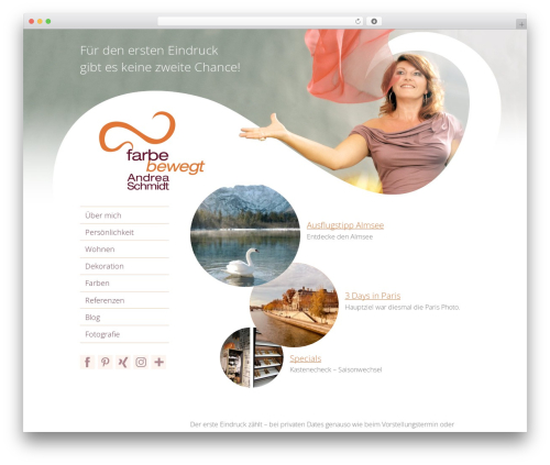 Farbebewegt WordPress theme - farbebewegt.at