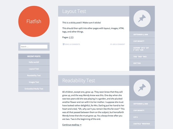WordPress theme Flatfish WordPress theme Flatfish