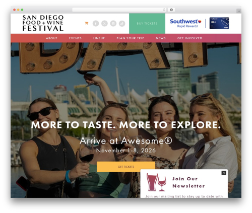 the7dtchild WordPress theme - sandiegowineclassic.com