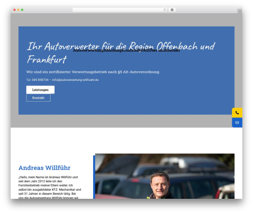 WordPress template YOOtheme - autoverwertung-willfuehr.de