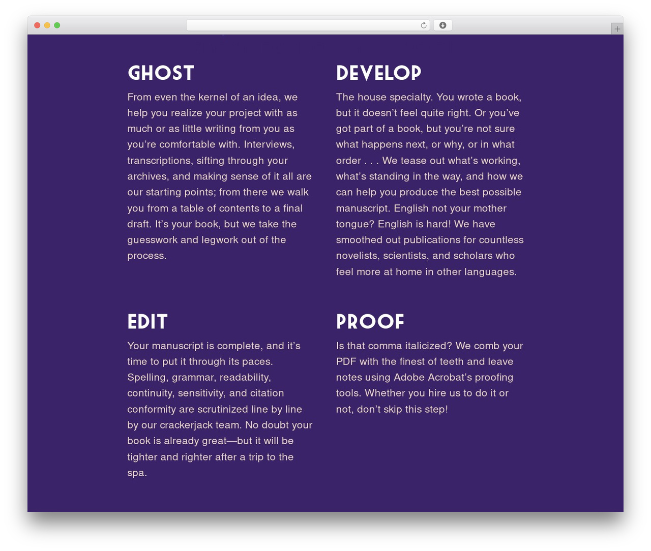 WOTT Simple WordPress theme - greshammanuscriptservice.com