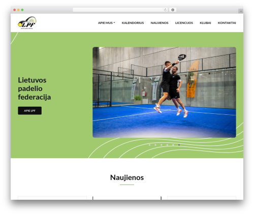 WP Bootstrap Starter theme WordPress - padel.lt