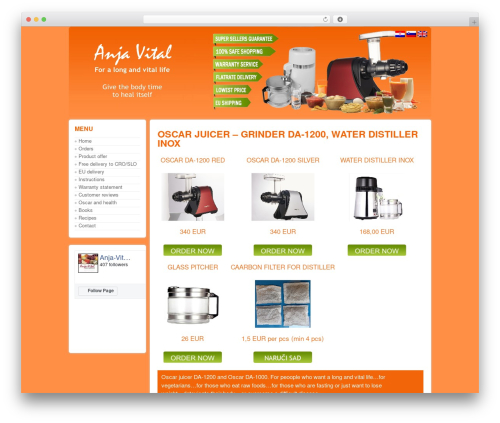 Delegate WordPress theme - anja-vital.com