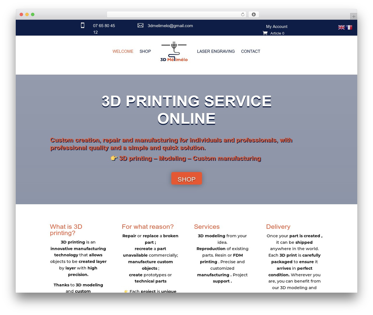 Divi WordPress theme - www.3dmelimelo.fr