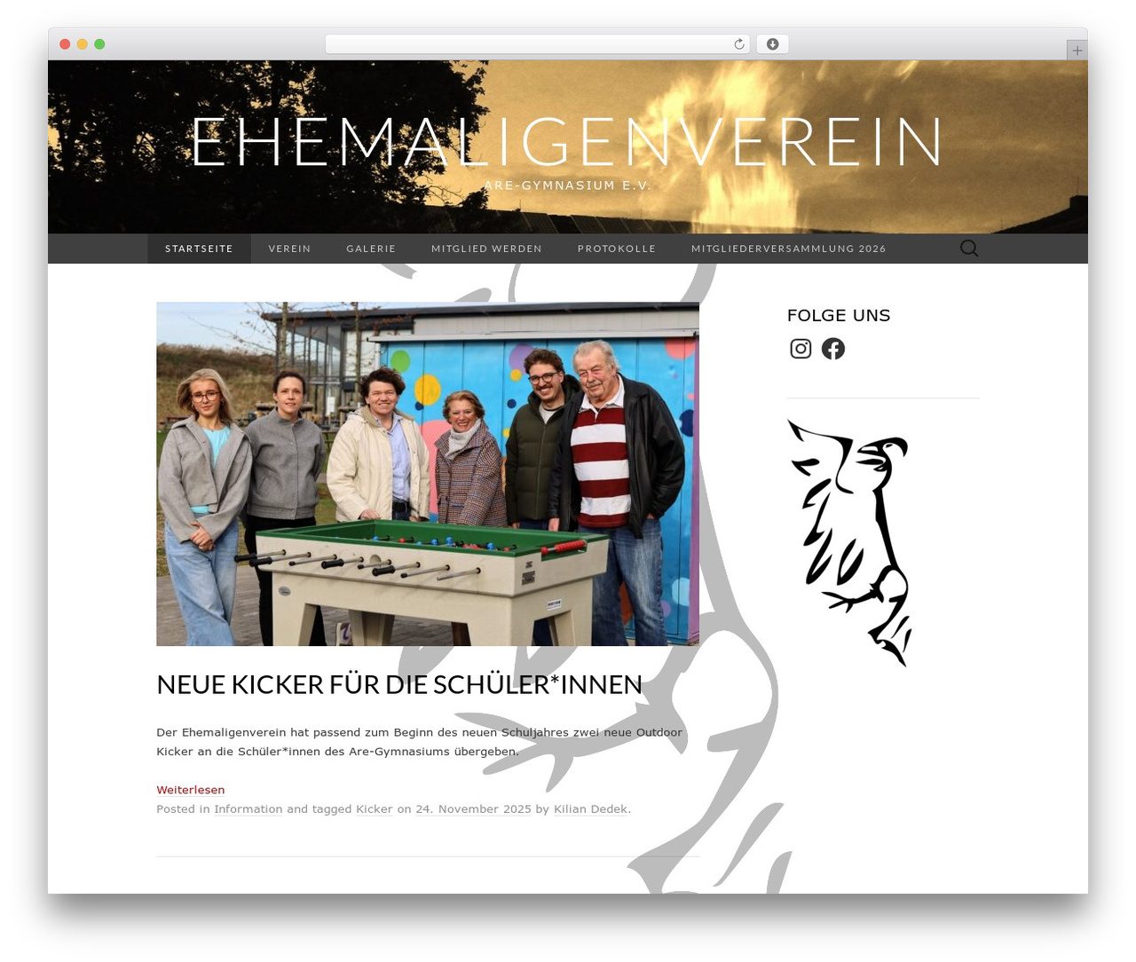 Suits WordPress theme - are-ehemalige.de