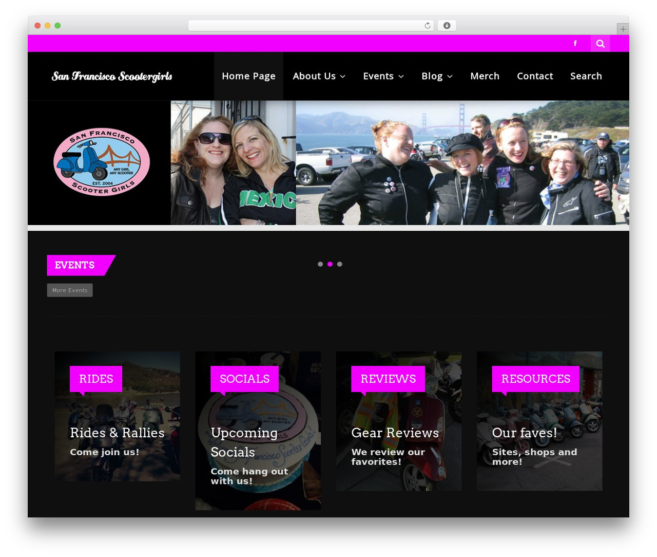Theme WordPress gameplan - sfscootergirls.com