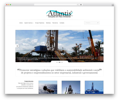 WordPress theme Evolution - atlantisambiental.com.br