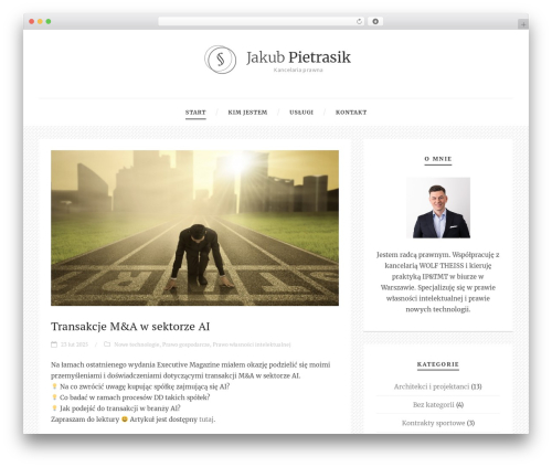 WordPress theme Simple Article - pietrasik.pl