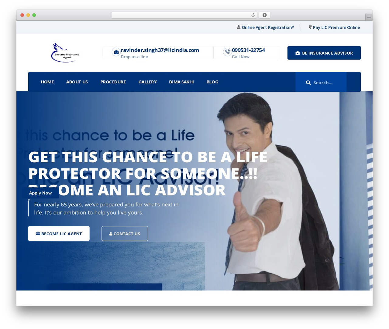 WordPress website theme instive - becomeinsuranceagent.in