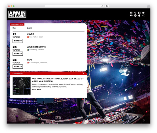 Armin WordPress theme - arminvanbuuren.com Armin WordPress theme - arminvanbuuren.com