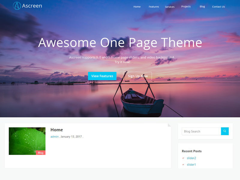 Ascreen free WordPress theme by Coothemes