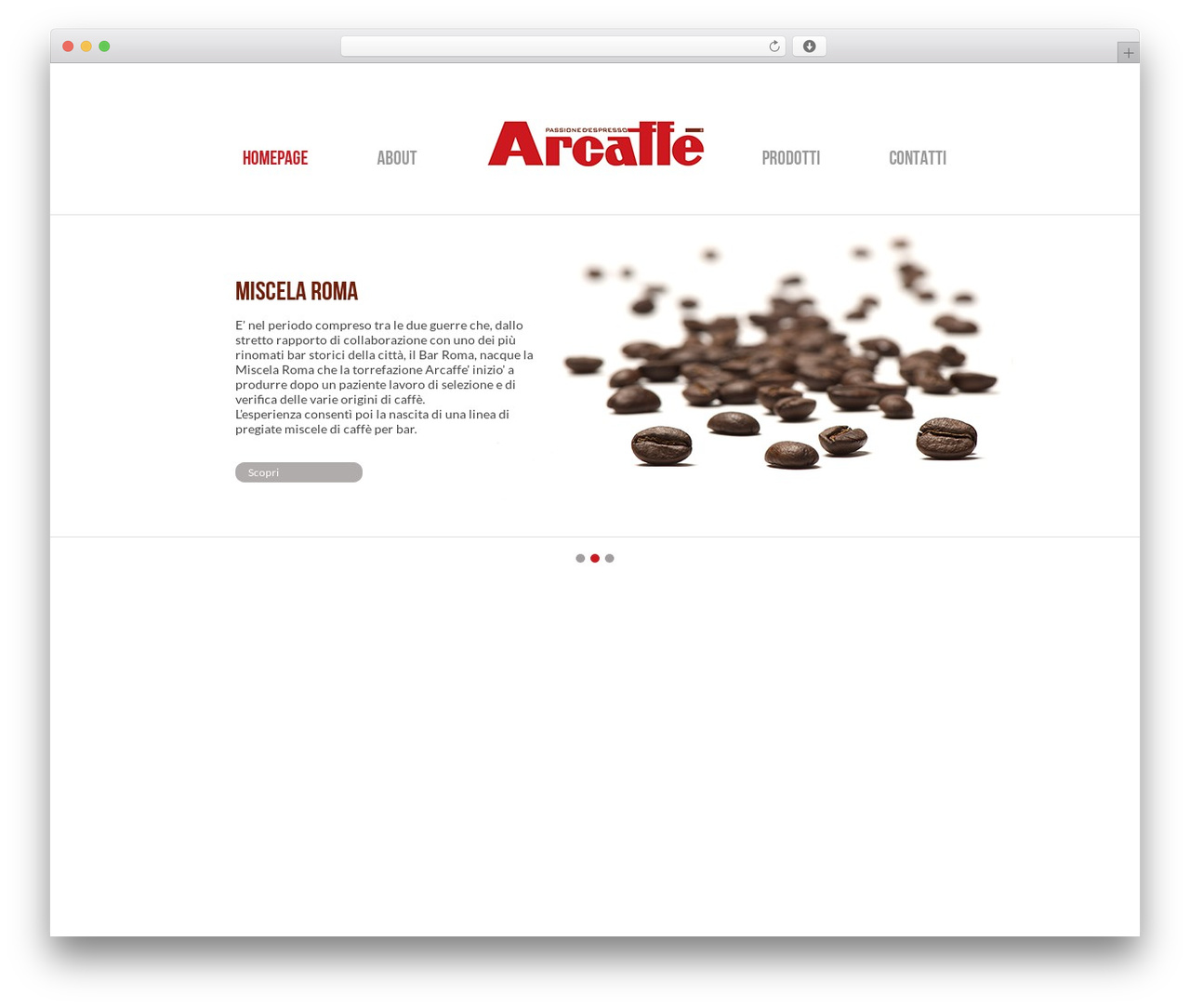 blanktheme theme WordPress - arcaffe.it