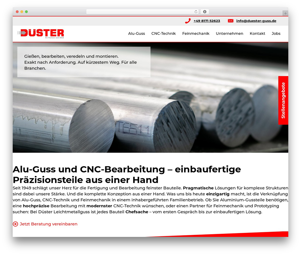duester WordPress theme - duester-guss.de