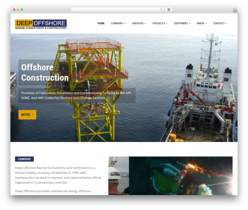 Offshore WordPress theme design - deepoffshore.com