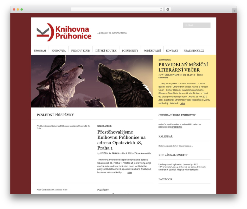 Sight WordPress theme - knihovnapruhonice.cz