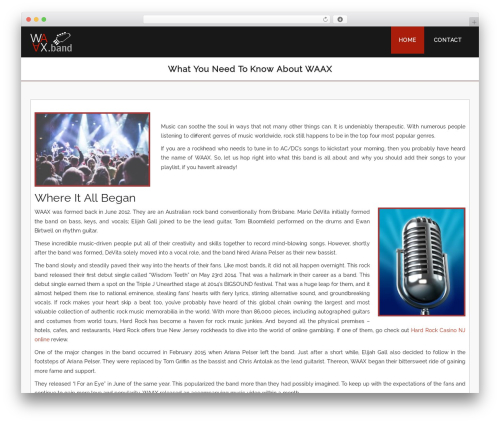 Theme WordPress Avocation - waax.band Theme WordPress Avocation - waax.band