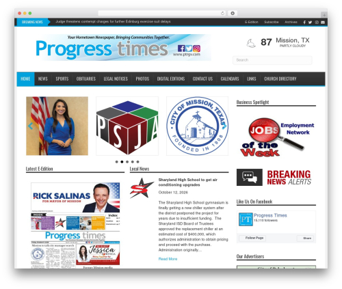 Webads admin WordPress plugin - progresstimes.net