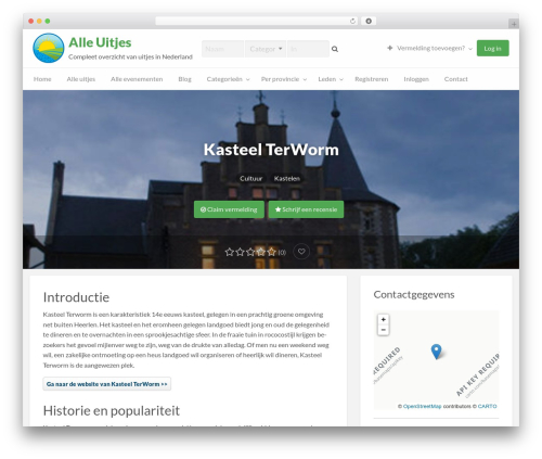 Frontend publishing pro WordPress plugin - alleuitjes.nl/uitjes/kasteel-terworm