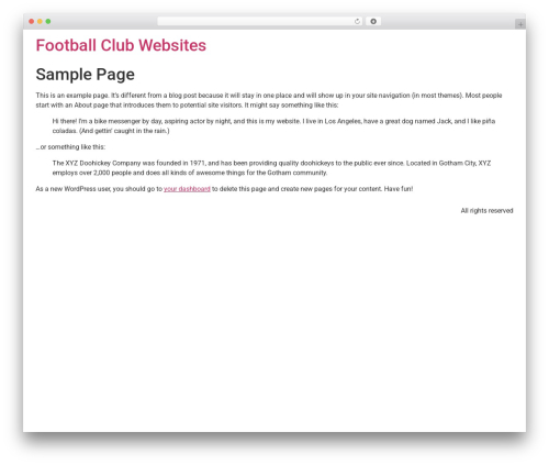 WordPress theme Hello Elementor - footballclubwebsites.com