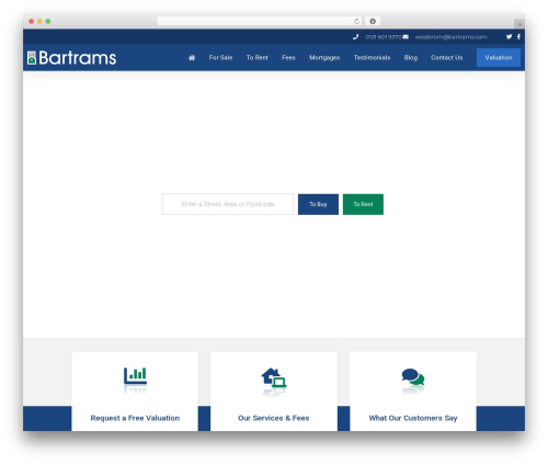 WordPress theme Bartrams - bartrams.com