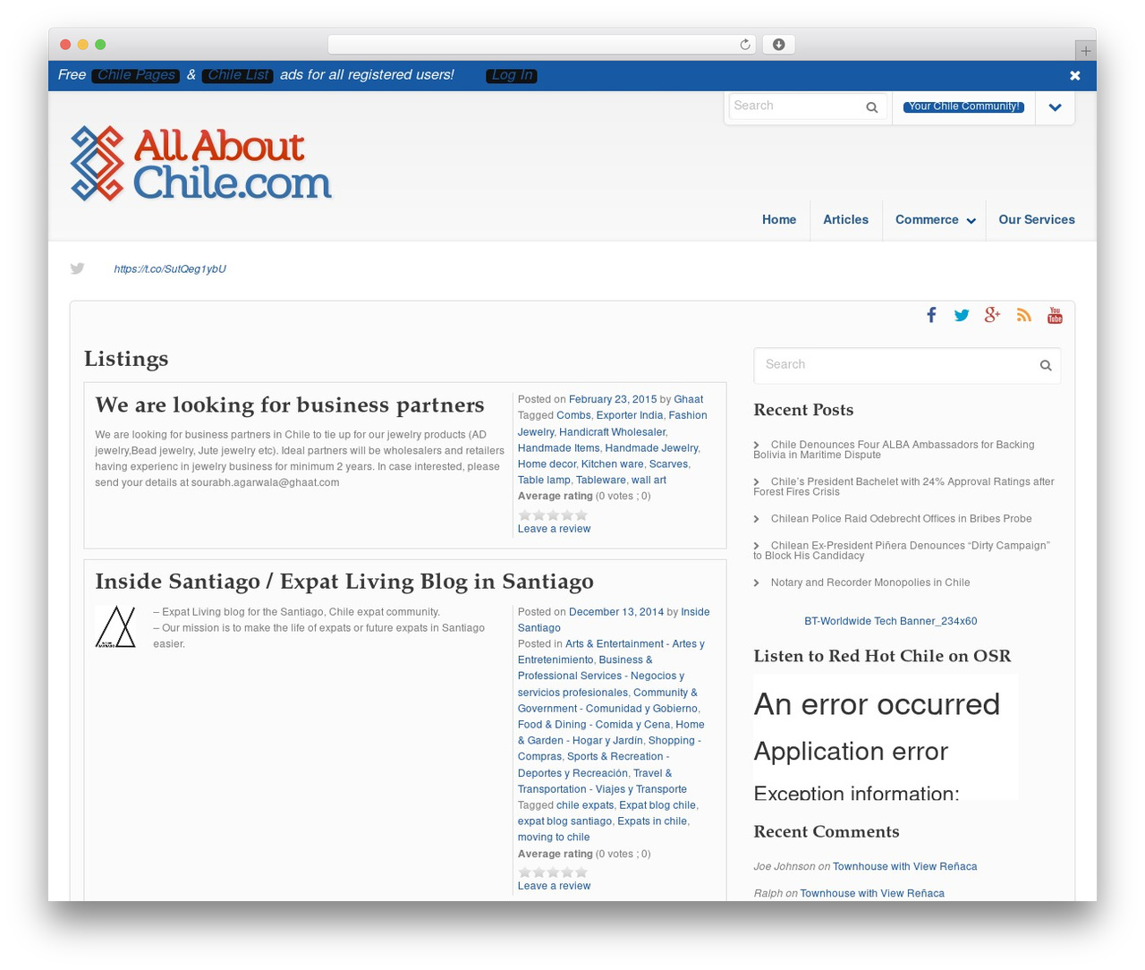 DynamiX WP theme - allaboutchile.com/listings