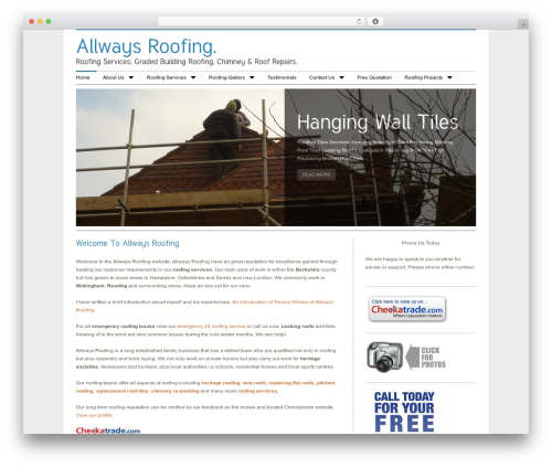 MiniBuzz WordPress theme - allwaysroofing.co.uk