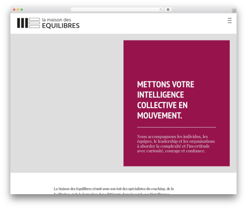 Uncode top WordPress theme - maison-equilibres.ch