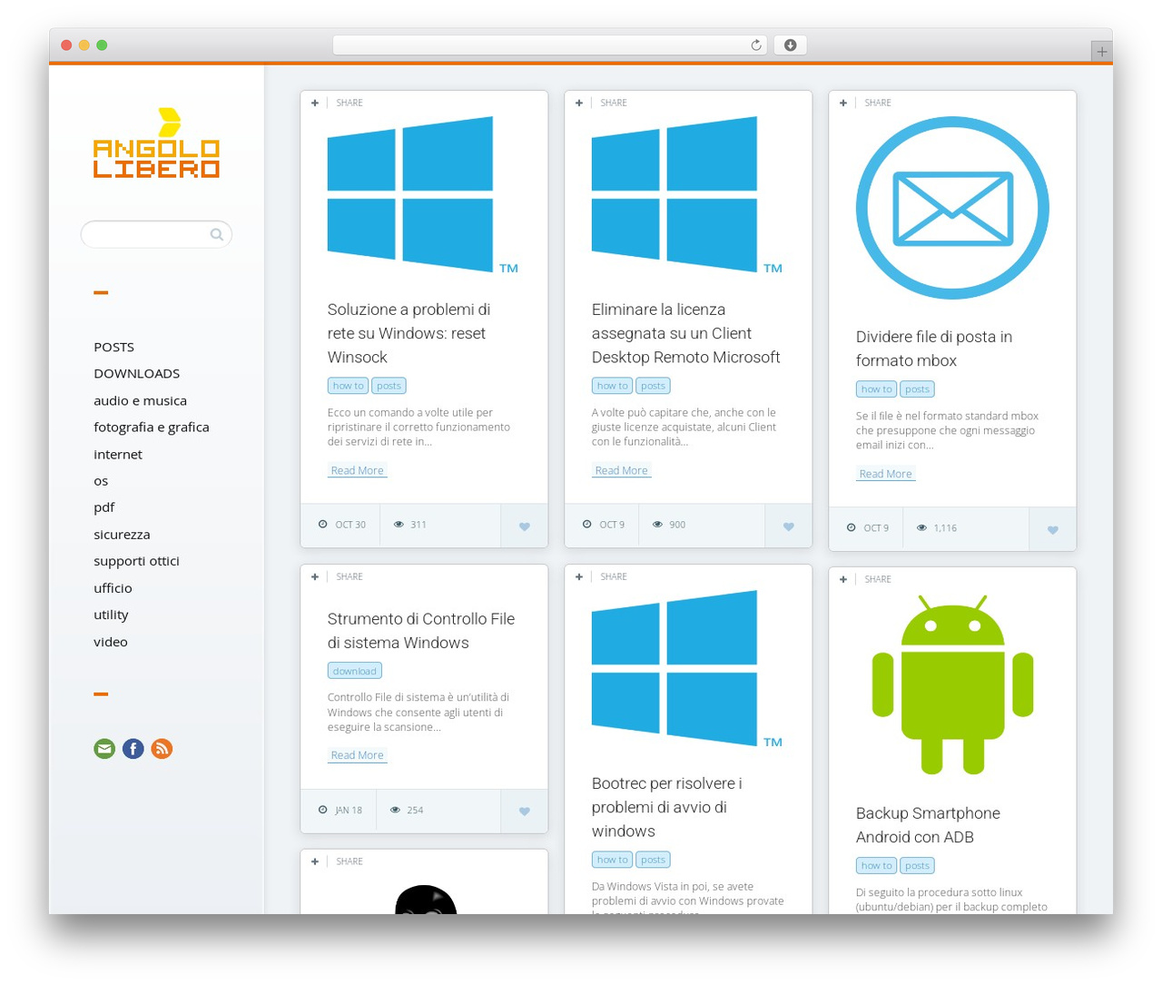 WordPress theme Theme Pluto - angololibero.it