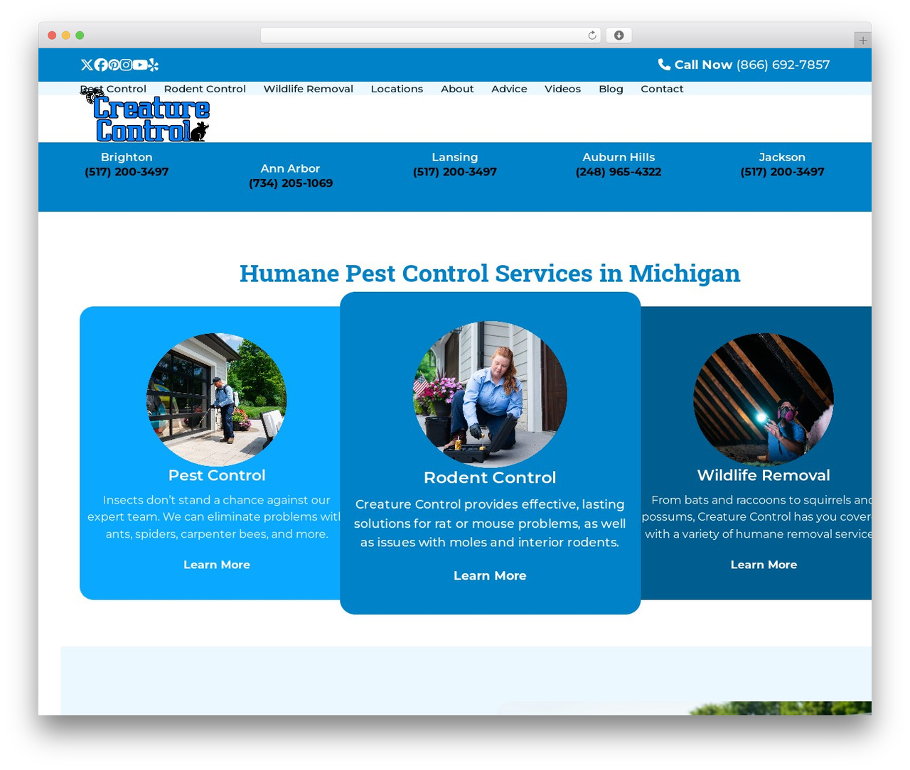 WordPress theme Total - creaturecontrol.com