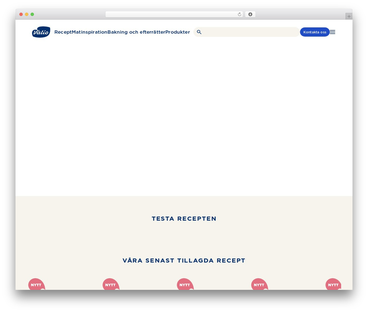WordPress theme Valio Kitchen Sweden - valio.se