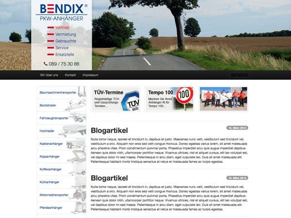 Bendix WordPress theme design by Daniel Büchele