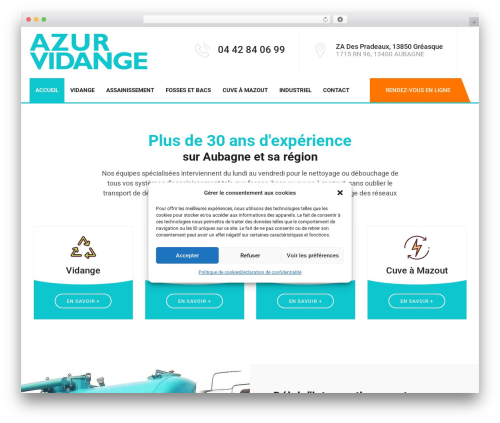 Enviro WordPress theme - azur-vidange.com