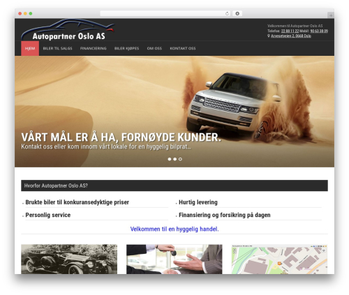 Progression car dealer master WordPress plugin - auto-partner.no