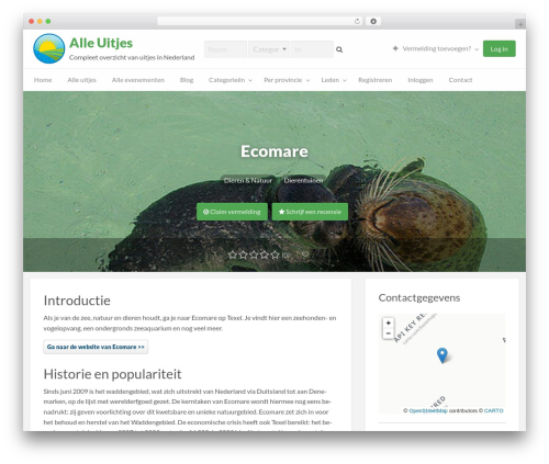 Frontend publishing pro WordPress plugin - alleuitjes.nl/uitjes/ecomare