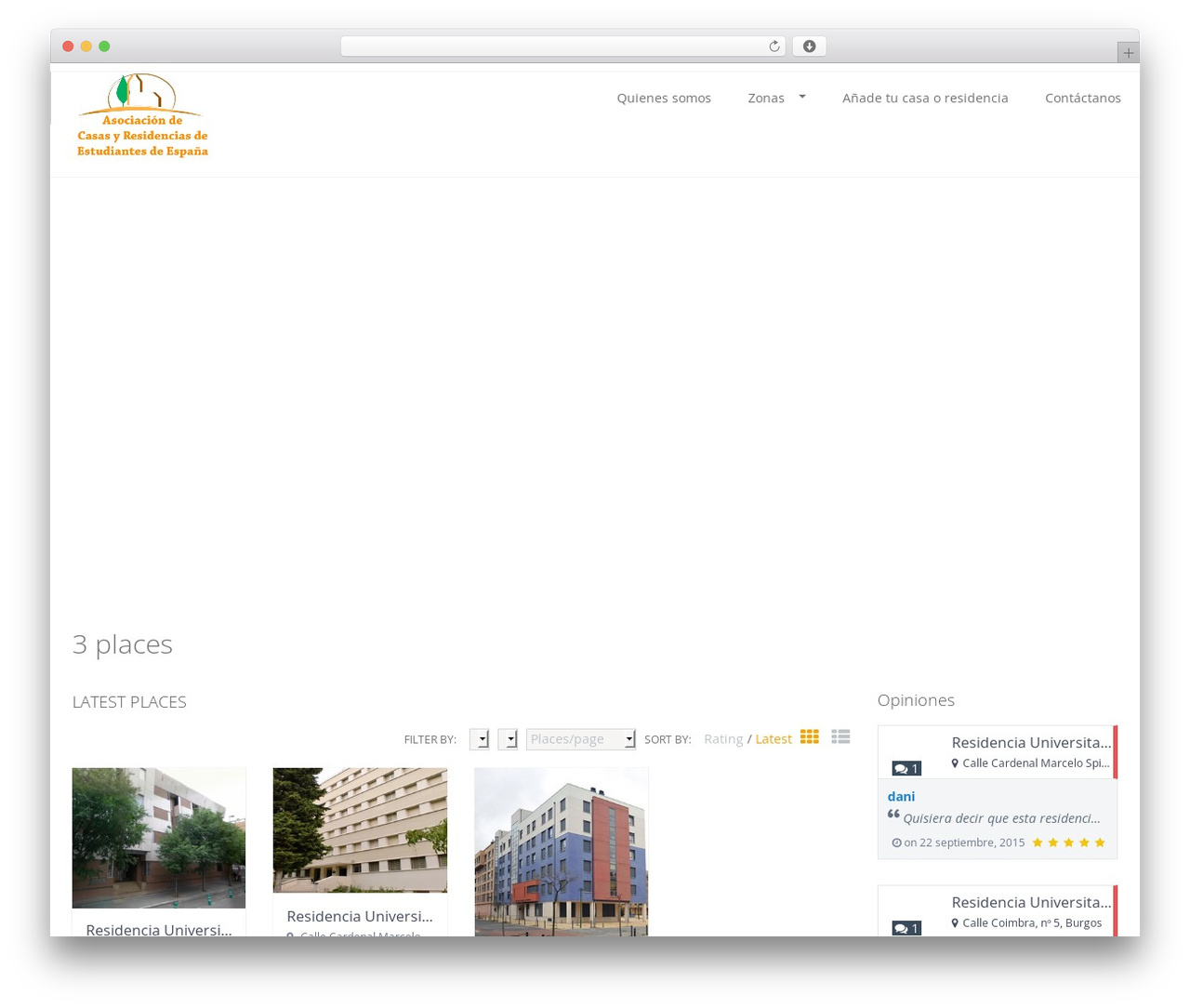 WP theme DirectoryEngine - acree.es