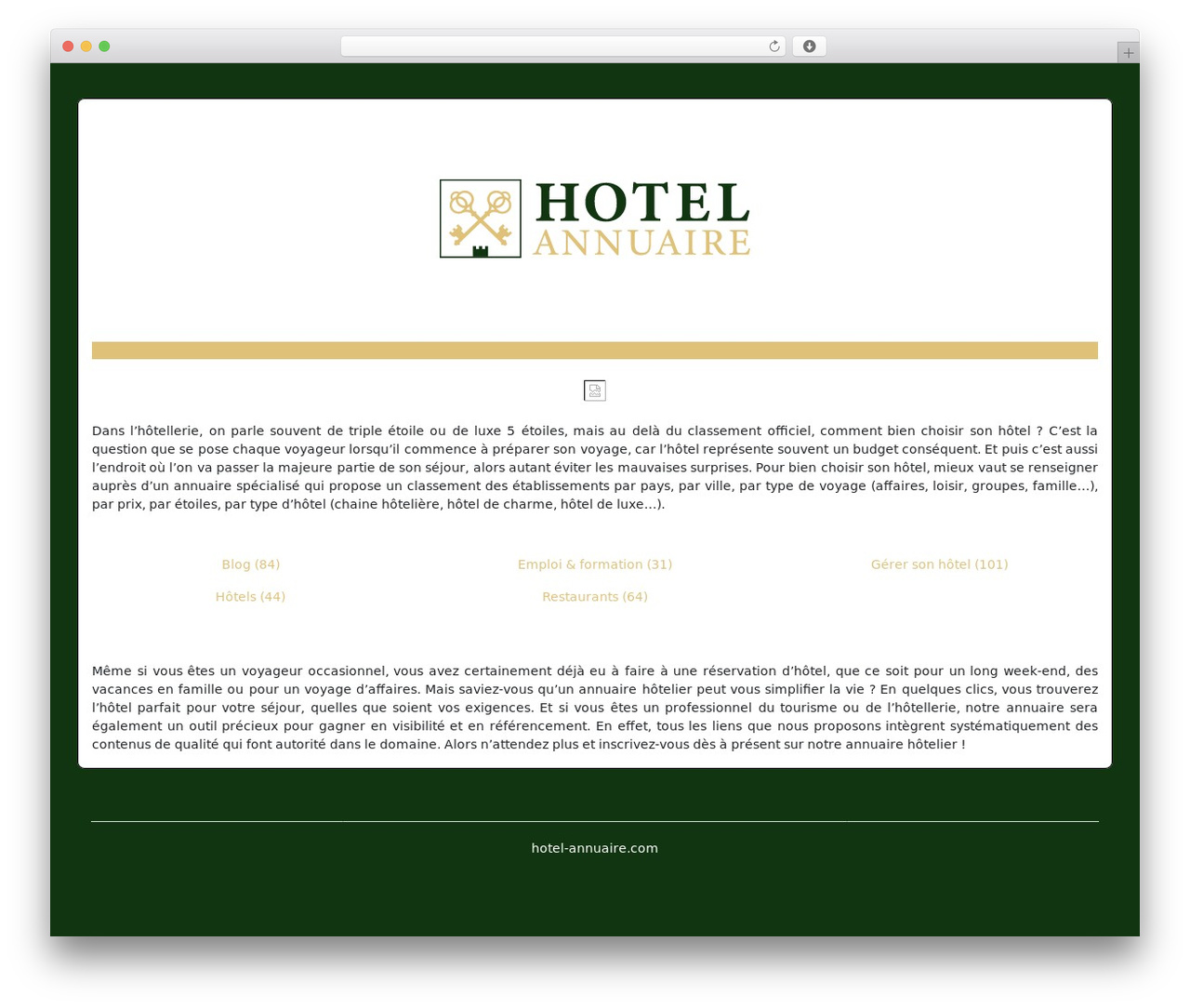 generic-site WordPress theme - hotel-annuaire.com